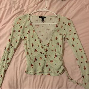 Floral green long sleeve